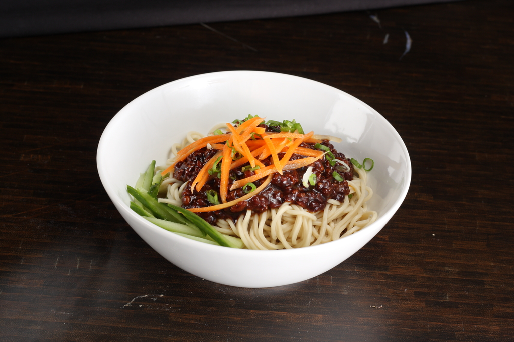 Noodles with Pork Soy Bean Paste & vegetables